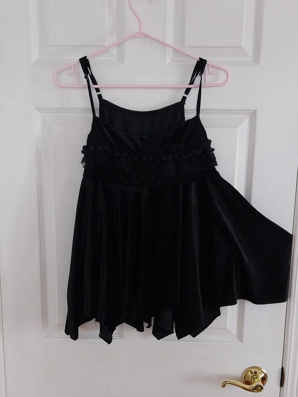 Black Velvet Spaghetti-Strap Top